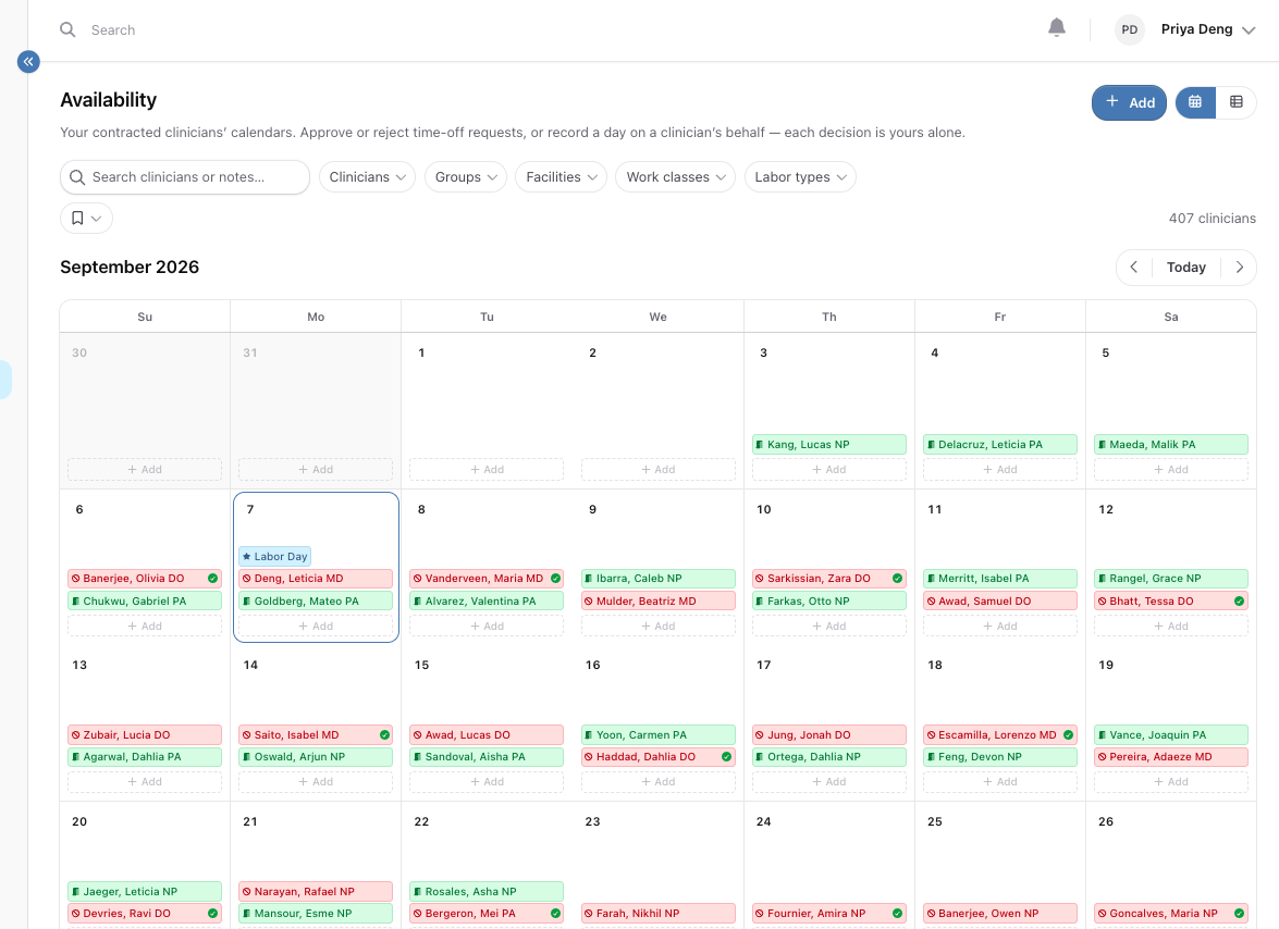 Sendit Pulse availability screenshot