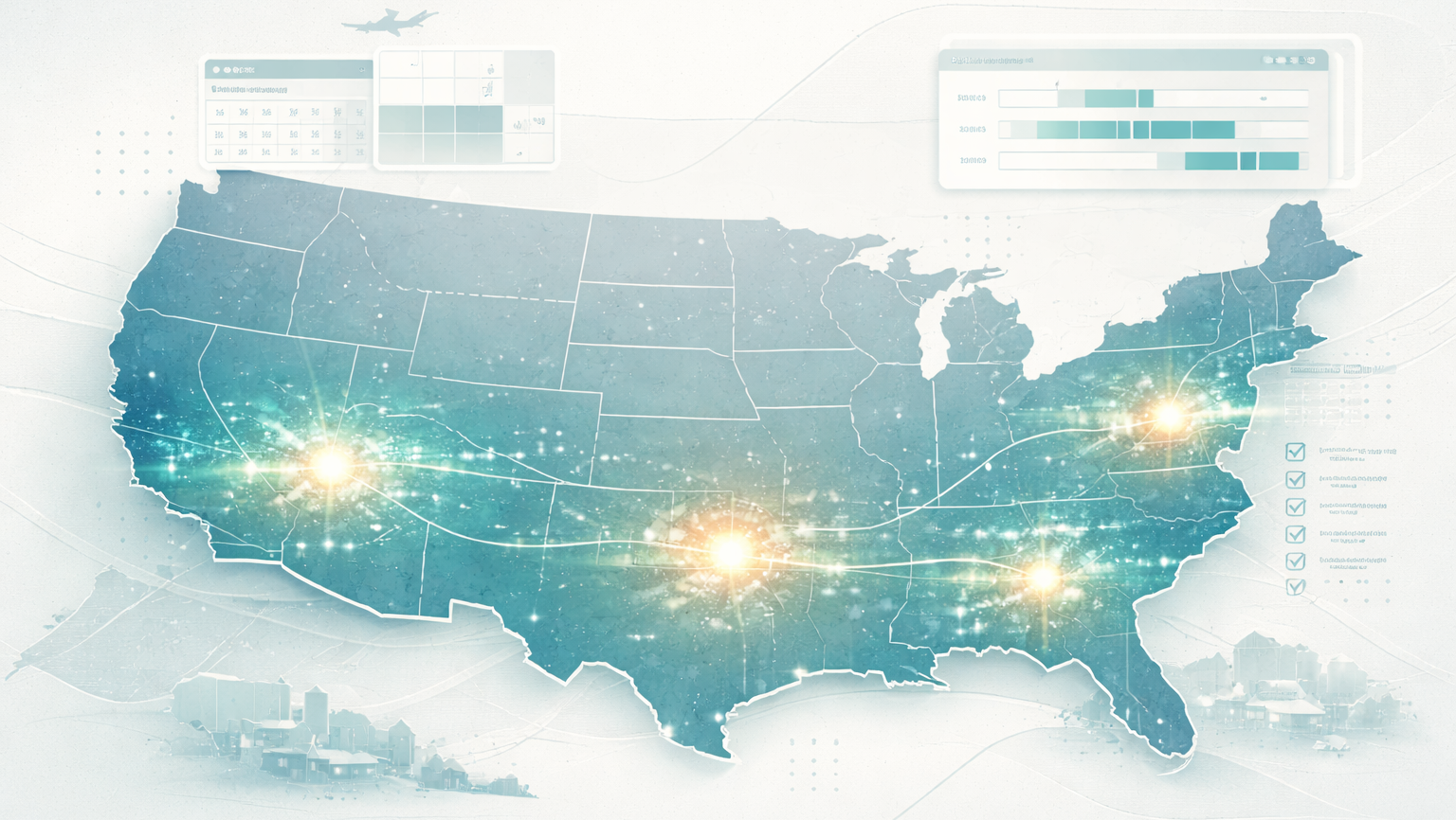 US Map with Critical Staffing Shortage Locations